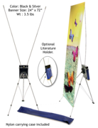 24"x72" Tripod Banner Stand w/ Graphics